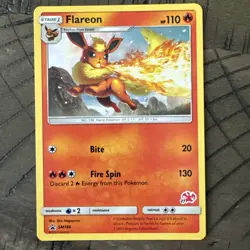 Flareon - SM186 - Non Holo - Black Star Promo - Sun & Moon - Pokemon Card - NM - Image 1