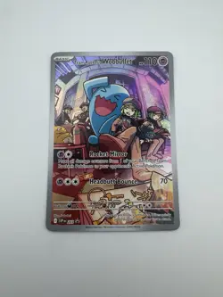 Team Rocket's Wobbuffet 203 Scarlet & Violet Destined Rivals Promo Card English - Image 1
