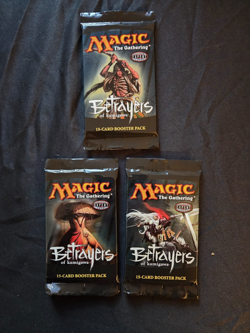 MTG Betrayers of Kamigawa, SEALED, English booster packs X3, each pack art 2005 - Image 1