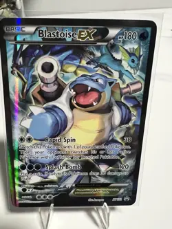 Pokemon TCG Blastoise EX XY122 Full Art Holo Black Star Promo - Image 1