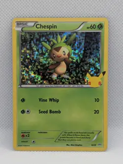 CHESPIN 006/025 P MCDONALD'S 25TH ANNIVERSARY PROMOS POKEMON HOLO DMG - Image 1