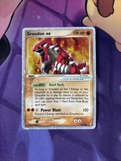 Groudon EX 93/100 Crystal Guardians Holo Pokemon Cards DMG - Image 1