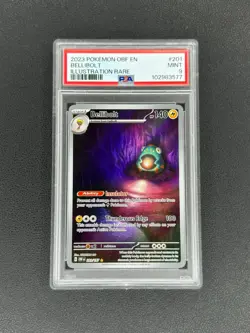 2023 Pokemon Obsidian Flames - BELLIBOLT 201/197 - Illustration Rare PSA 9 - Image 1
