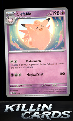 Clefable 075/217 Pokemon Uncommon ME: Ascended Heroes Card NM - Image 1