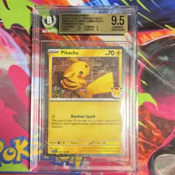 Pokemon TCG SV Temporal Forces Pikachu 051/162 Cosmos Holo Promo Eng BGS 9.5 - Image 1