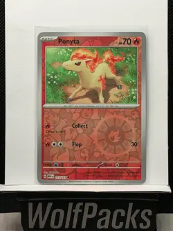 Pokemon SV2a: 151 Set - Ponyta 077/165 Common Reverse Holo - Image 1