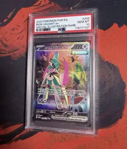 Pokemon Iron Valiant EX Paradox Rift 249/182 PSA 10 Special Illustration Rare - Image 2