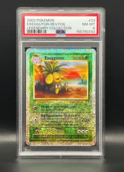 2002 Pokemon Legendary Collection EXEGGUTOR #23-FIRECRACKER REVERSE FOIL -PSA 8 - Image 1