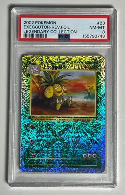 2002 Pokemon Legendary Collection EXEGGUTOR #23-FIRECRACKER REVERSE FOIL -PSA 8 - Image 2