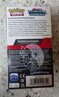 Pokemon TCG: Temporal Forces – Half Booster Box (18 Packs) - Image 3