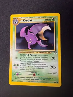 2001 POKEMON Crobat Neo Revelation 4/64 Holo SWIRL - Image 1