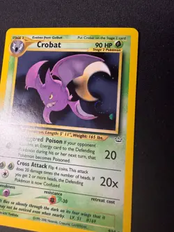 2001 POKEMON Crobat Neo Revelation 4/64 Holo SWIRL - Image 2