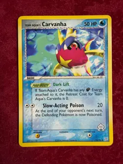 Pokemon TCG Team Aqua's Carvanha 25/95, Team Magma Vs. Team Aqua (NM/LP) - Image 1