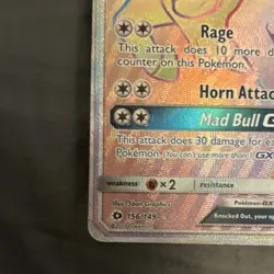 Pokemon Company Tauros GX 156/149 SM Base Set Secret Rare Holo Eng 2017 5ban - Image 4