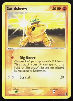SANDSHREW 82/113 COMMON DELTA SPECIES POKEMON HP - Image 1