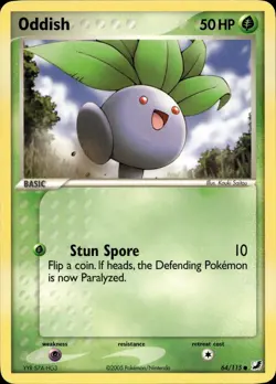 ODDISH 64/115 COMMON UNSEEN FORCES POKEMON MP - Image 1
