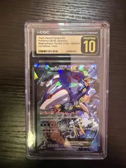 Pokemon Team Aqua Kyogre Ex Japanese 2015 006 CGC Pristine 10 - Image 1