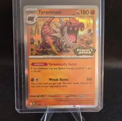 Pokemon Tyrantrum Mega Evolution Promo Holo Perfect Order Stage 2 HP180 160 066 - Image 1