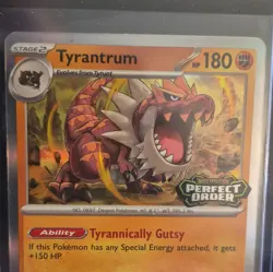 Pokemon Tyrantrum Mega Evolution Promo Holo Perfect Order Stage 2 HP180 160 066 - Image 5