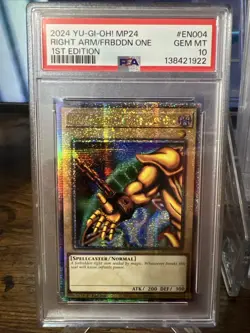 2024 YU-GI-OH! MP24-en004 Right Arm Forbidden One 1st Ed QCR PSA 10 - Image 1