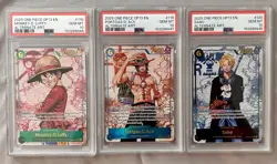 2025 ONE PIECE OP13-CARRYING ON HIS WILL ALT ART PSA 10 BROTHERS SEQUENTIAL SET - Image 1