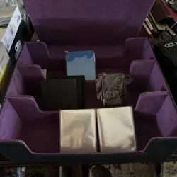 3 Row Trading Card Storage Box, Deck Box w/ Colorful Dividers, Card Supporters - Image 1