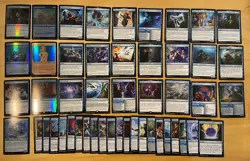 MTG Lot Of 49 Battle For Baldur’s Gate BLUE Cards Including FOILS - Image 1