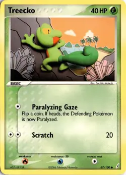 Treecko 67/100 Crystal Guardians Pokemon Card TCG - Image 1