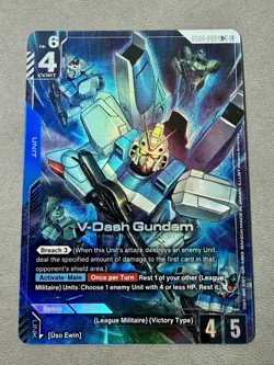 V-Dash Gundam Alternate Art Foil - GD04-006 R+ - NM - Gundam TCG Card Game NM - Image 1