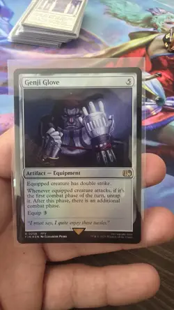 Wizards of the Coast Foil Genji Glove Rare Artifact Equipment FFV 0258 - Image 1