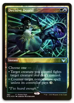 Decisive Denial #382 (Foil) (NM) Strixhaven PPSTX Magic MTG - Image 1