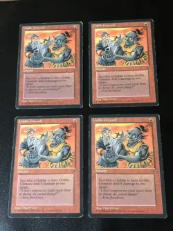Goblin Grenade X4 Fallen Empires Various Condition See Pics Front Back - Image 1