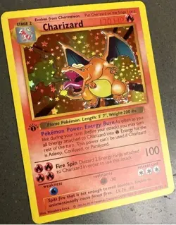 Charizard 4/102 Unlimited Holo Rare English Vintage 1999 Pokemon Card - Image 1