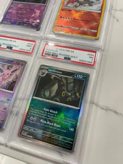 4x POKEMON PSA 9 8 7 LOT Umbreon Espeon Charizard Master Ball Duskull prismatic - Image 4