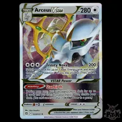 Arceus Vstar Metal Card #123/172 Sword & Shield Promo Pokemon 2022 - Image 1