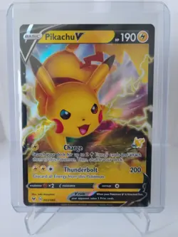 Pokemon TCG SWSH Vivid Voltage Pikachu v 043/185 Ultra Rare NM Condition - Image 1