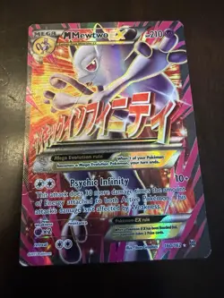 2015 Pokemon M Mewtwo EX 160/162 XY Breakthrough Full Art Mega Holo Ultra Rare - Image 1