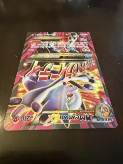 2015 Pokemon M Mewtwo EX 160/162 XY Breakthrough Full Art Mega Holo Ultra Rare - Image 3