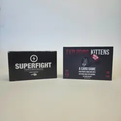CARD GAME LOT - NSFW Exploding Kittens + Superfight (W/ Green Expansion Pack) - Image 1