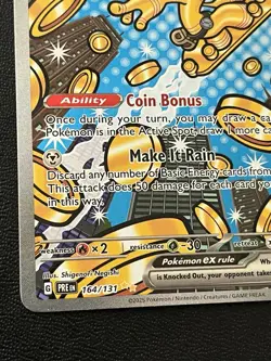 Pokemon Gholdengo EX TCG Prismatic Evolutions Card 164/131 NM Condition - Image 2