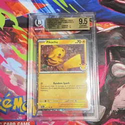Pokemon TCG SV Temporal Forces Pikachu 051/162 Holo Promo Eng BGS 9.5 - Image 1