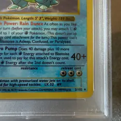 PSA 6 Blastoise 1999 Pokemon Base Set Shadowless #2/102 Holo EX-MT WOTC - Image 4