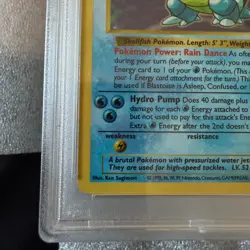 PSA 6 Blastoise 1999 Pokemon Base Set Shadowless #2/102 Holo EX-MT WOTC - Image 5