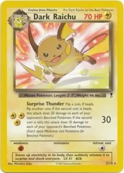 1x Dark Raichu - 7/110 - Non-Holo Theme Deck Exclusive Heavily Played Pokemon G2 - Image 1