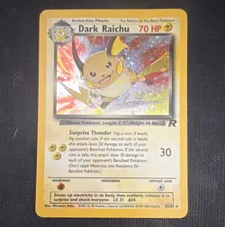 Pokemon TCG Dark Raichu 83/82 Team Rocket Secret Rare Holo 70 HP 2000 English - Image 1