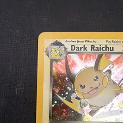 Pokemon TCG Dark Raichu 83/82 Team Rocket Secret Rare Holo 70 HP 2000 English - Image 2