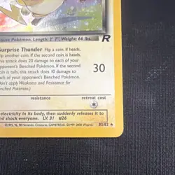Pokemon TCG Dark Raichu 83/82 Team Rocket Secret Rare Holo 70 HP 2000 English - Image 5