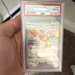 PSA 10 Pokemon TCG Eevee ex 075/131 Prismatic Evolutions Stamp Holo Promo - Image 1