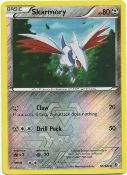 Skarmory 95/149 B&W Boundaries Crossed REVERSE HOLO PERFECT MINT! Pokemon - Image 1