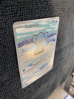 Pokemon TCG Cubchoo 109/086 Sv: Black Bolt Holo Full Art Illustration Rare NM - Image 3